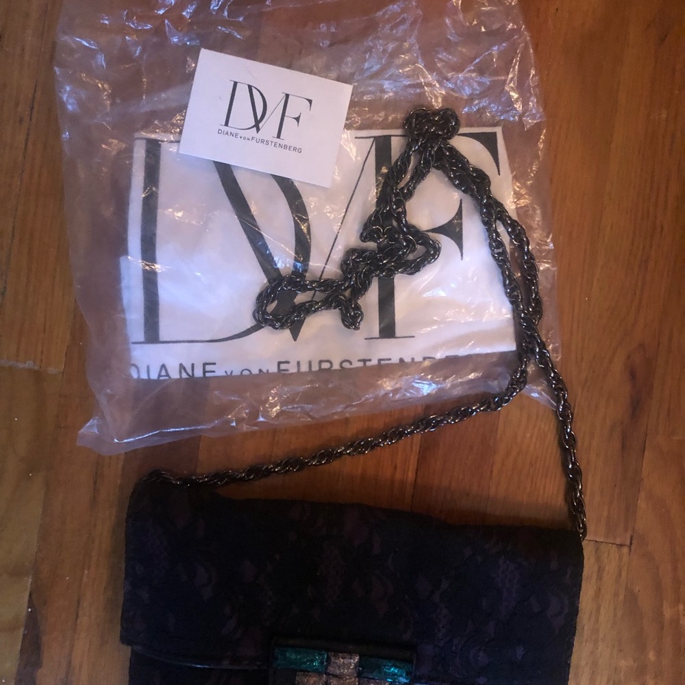 DVF chain strap crossbody/clutch
